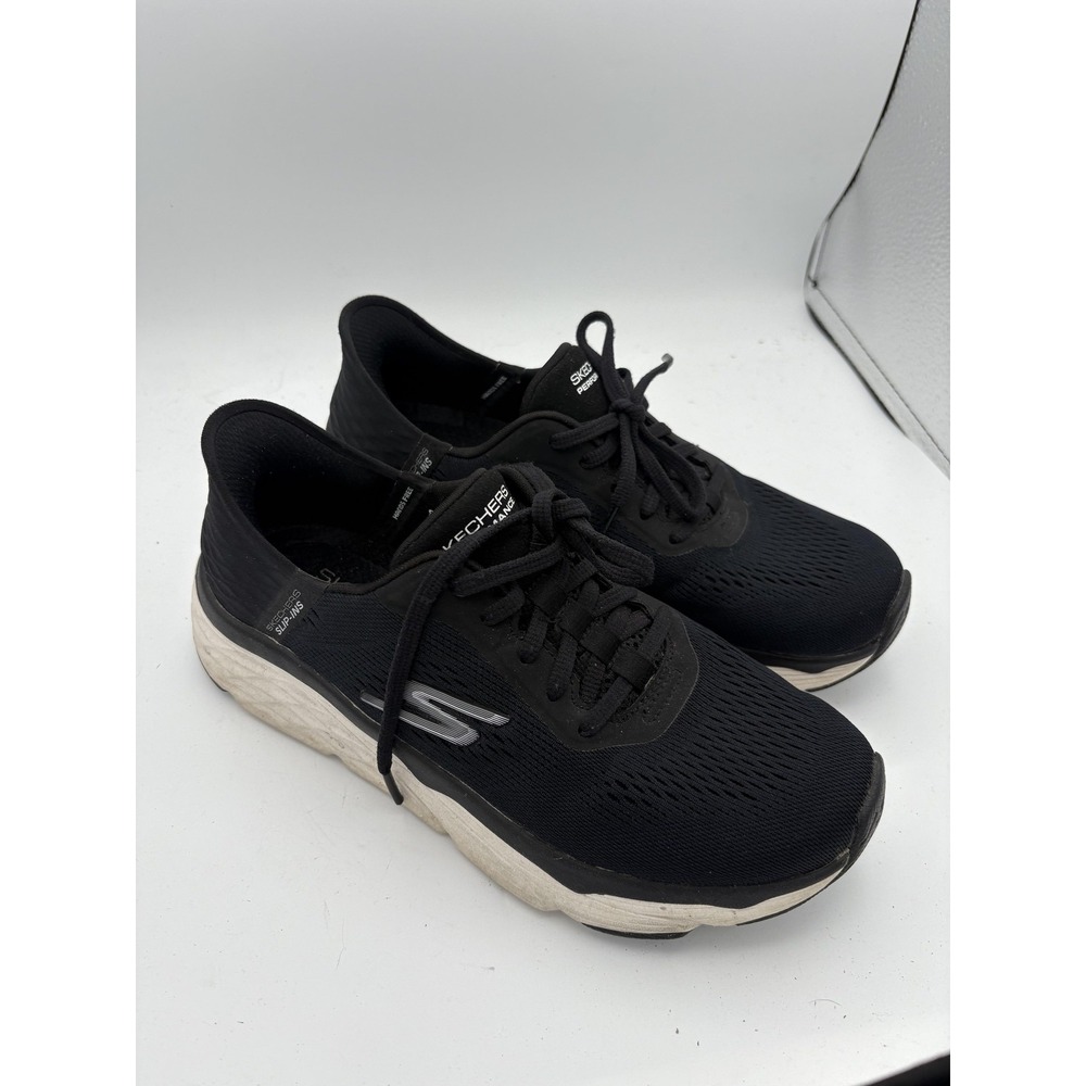 Skechers Slip-ins Shoes Womens Size 8.5 Black Max Cushion Sneakers SN 128572